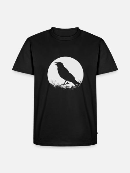 Crow gift bird - Men's Premium Organic T-Shirt - black
