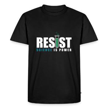 Science Gift Science - Men's Premium Organic T-Shirt - black - Front - Nico (187cm)