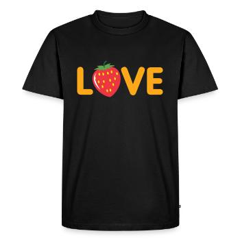 fraises cadeau fraise fraise - T-shirt Premium bio Homme - noir - Devant - Nico (187cm)