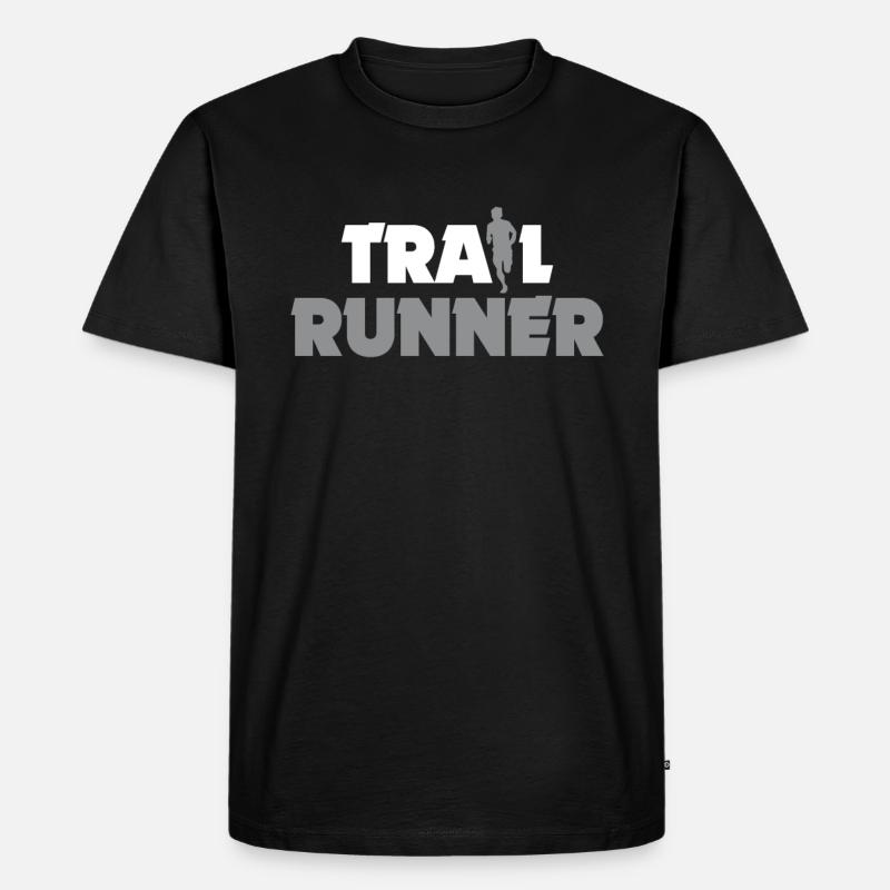 Trail running Geschenk Trailrunning - Männer Premium Bio T-Shirt - Schwarz