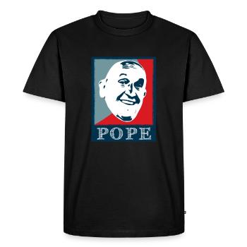 Pope gift Christianity Catholic - Men's Premium Organic T-Shirt - black - Front - Nico (187cm)