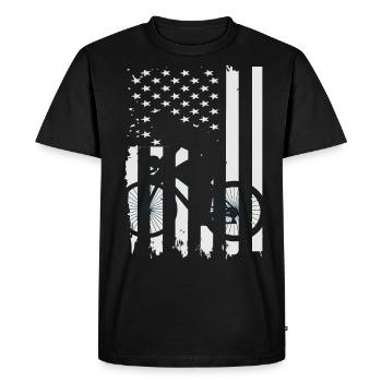 Cycling - T-shirt Premium bio Homme - noir - Devant - Nico (187cm)