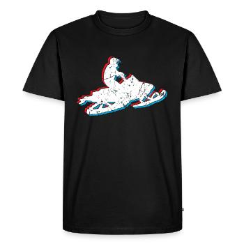 Véhicule neige cadeau motoneige - T-shirt Premium bio Homme - noir - Devant - Nico (187cm)
