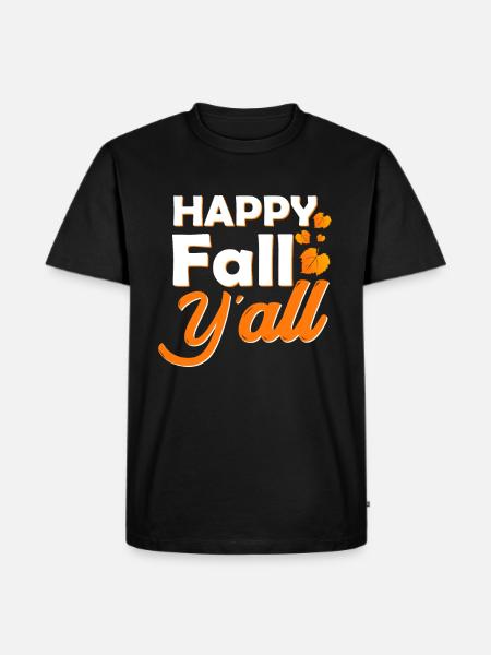 Herbst Geschenk bunte Blätter Regen - Männer Premium Bio T-Shirt - Schwarz