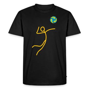 Volley-cadeau beach plage salle de salle équipe - T-shirt Premium bio Homme - noir - Devant - Nico (187cm)