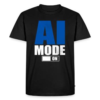 Intelligence artificielle cadeau KI AI technologie - T-shirt Premium bio Homme - noir - Devant - Nico (187cm)