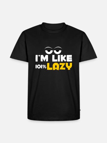 Lazy gift friend birthday - Men's Premium Organic T-Shirt - black