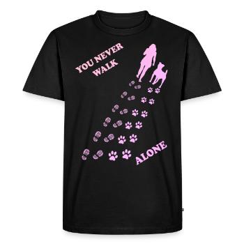 Tu n’iras jamais seule - T-shirt Premium bio Homme - noir - Devant - Nico (187cm)