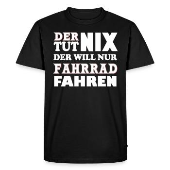 Il ne fait rien - T-shirt Premium bio Homme - noir - Devant - Nico (187cm)