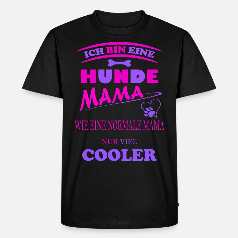 Hunde Mama Knochen - Männer Premium Bio T-Shirt - Schwarz