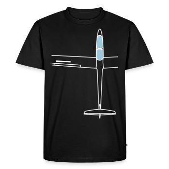 Planeur par dessus Planeur - T-shirt Premium bio Homme - noir - Devant - Nico (187cm)