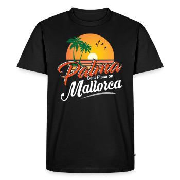 Palma de Mallorca - Best Place on Majorca - Men's Premium Organic T-Shirt - black - Front - Nico (187cm)