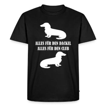 Tout pour le teckel - T-shirt Premium bio Homme - noir - Devant - Nico (187cm)