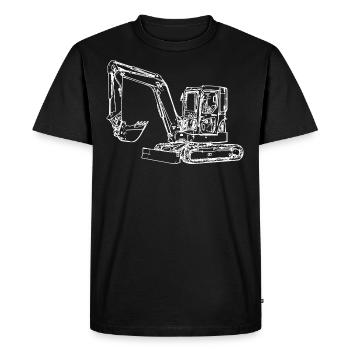 Excavator Excavator Crawler Spoon white - Men's Premium Organic T-Shirt - black - Front - Nico (187cm)
