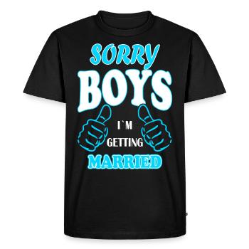 I marry sorry guys JGA gift idea - Men's Premium Organic T-Shirt - black - Front - Nico (187cm)