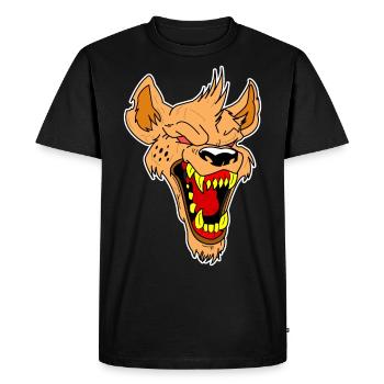 Fou loup tête idée cadeau vecteur - T-shirt Premium bio Homme - noir - Devant - Nico (187cm)