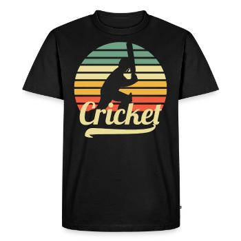 Cricket - Männer Premium Bio T-Shirt - Schwarz - Vorne - Nico (187cm)