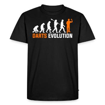 Evolution des fléchettes - T-shirt Premium bio Homme - noir - Devant - Nico (187cm)
