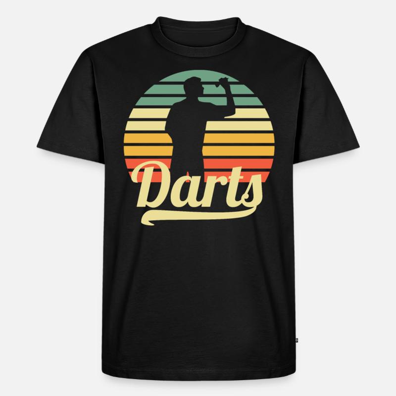 Darts - Männer Premium Bio T-Shirt - Schwarz