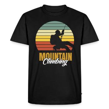 Mountain Climbing - Men's Premium Organic T-Shirt - black - Front - Nico (187cm)