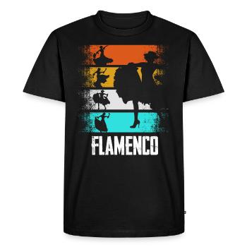 Flamenco Retro - Men's Premium Organic T-Shirt - black - Front - Nico (187cm)
