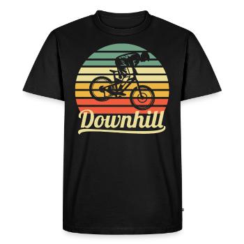Downhill - T-shirt Premium bio Homme - noir - Devant - Nico (187cm)