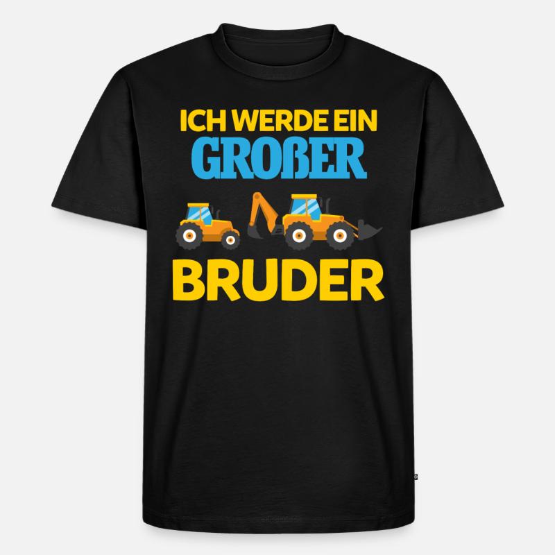 Ich Werde Großer Bruder - Männer Premium Bio T-Shirt - Schwarz