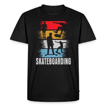 Skateboard Skate Retro Gift - T-shirt Premium bio Homme - noir - Devant - Nico (187cm)