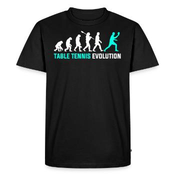 Table tennis evolution - Men's Premium Organic T-Shirt - black - Front - Nico (187cm)