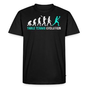 Table Tennis Evolution Joueuse De Tennis De Table - T-shirt Premium bio Homme - noir - Devant - Nico (187cm)