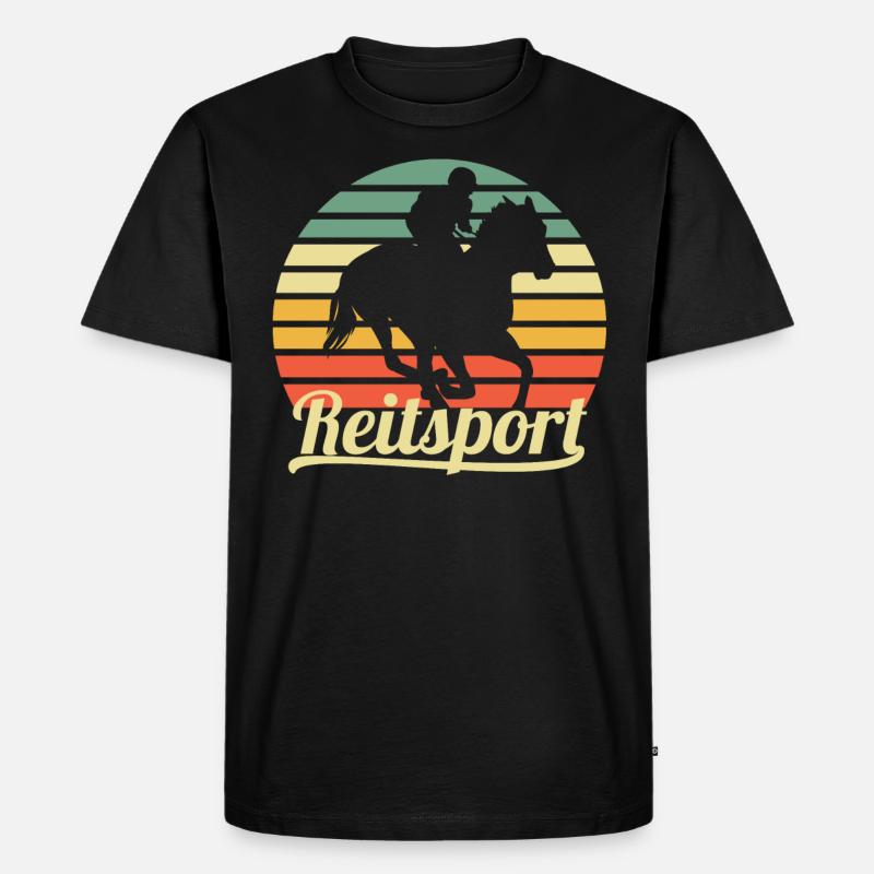Reitsport Reitschule - Männer Premium Bio T-Shirt - Schwarz
