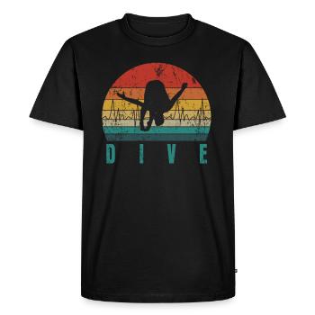 Plongée Piscine Sports Nautiques - T-shirt Premium bio Homme - noir - Devant - Nico (187cm)