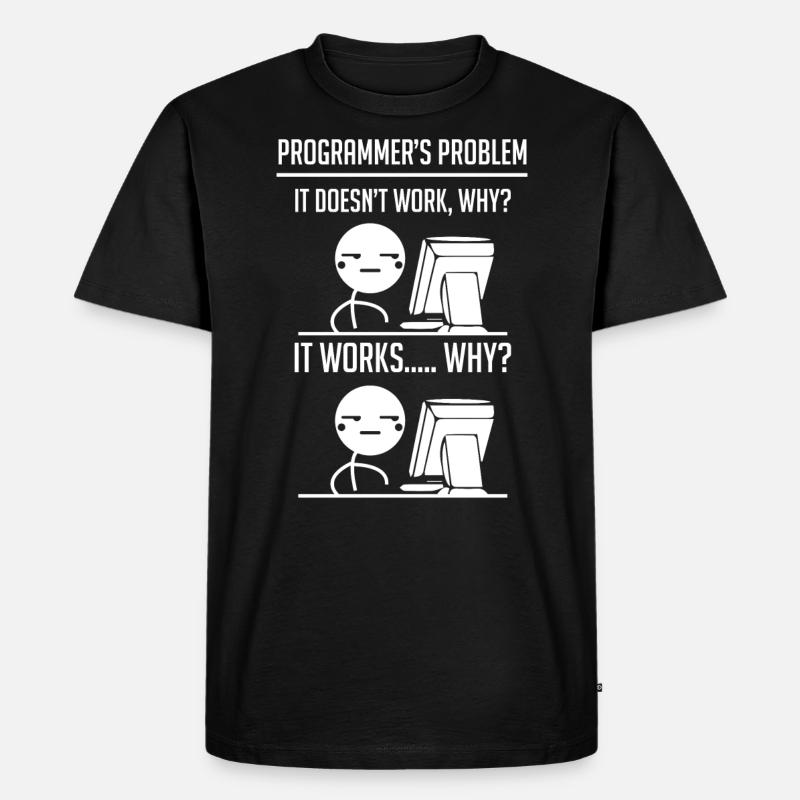 Développeur de code programmeur - T-shirt Premium bio Homme - noir