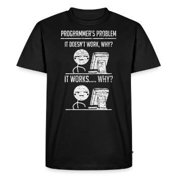 Programming programmers coding - Men's Premium Organic T-Shirt - black - Front - Nico (187cm)