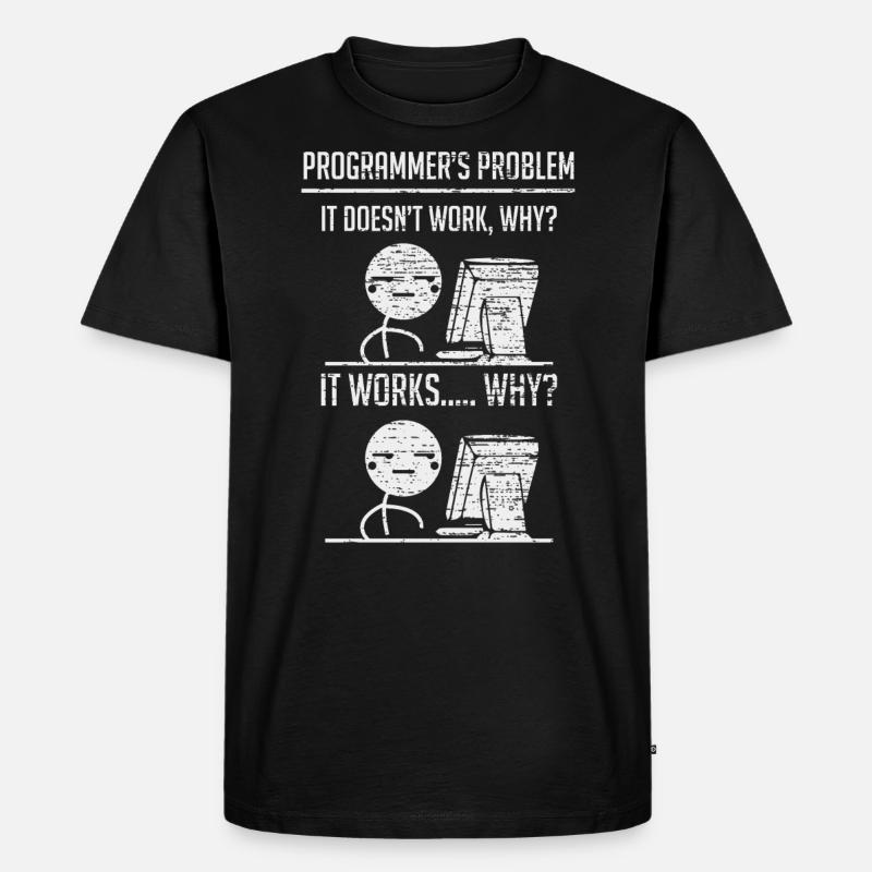 Programmieren Programmierer Codierung - Männer Premium Bio T-Shirt - Schwarz