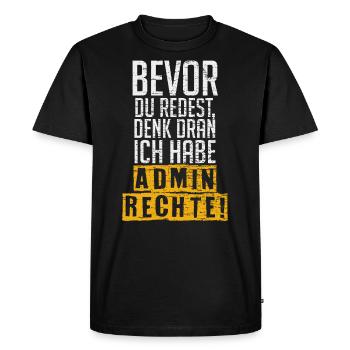 Administrator Administration Programm - Männer Premium Bio T-Shirt - Schwarz - Vorne - Nico (187cm)