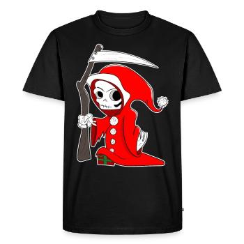 Idée de cadeau de Noël pour le Père Noël Grim Reaper - T-shirt Premium bio Homme - noir - Devant - Nico (187cm)