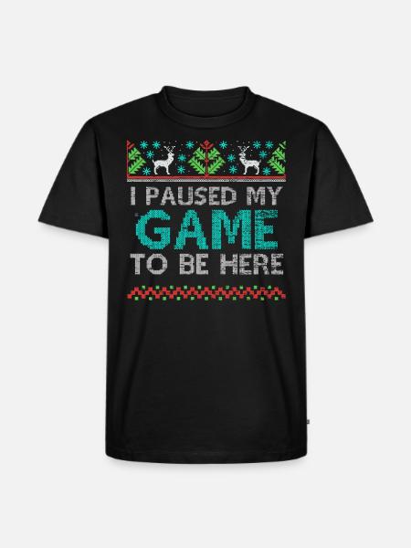 Gamer Christmas Ugly Christmas - Herre Premium økologisk T-shirt - sort