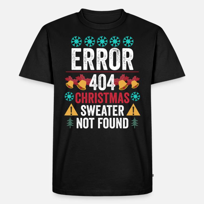 Weihnachten programmierer Computer - Männer Premium Bio T-Shirt - Schwarz