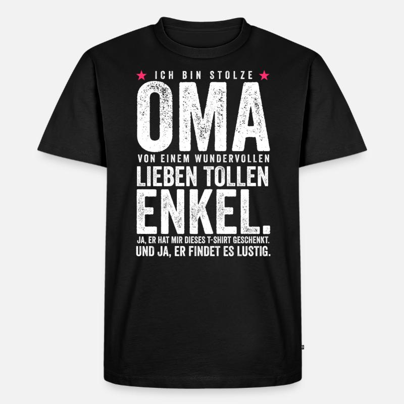 Oma Loading - Männer Premium Bio T-Shirt - Schwarz