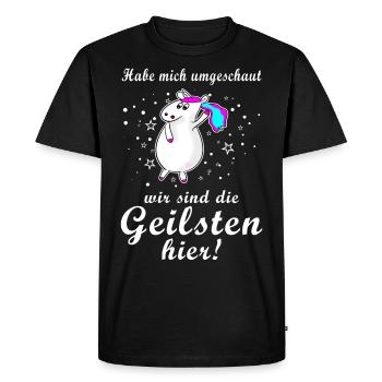 Licorne les plus excitantes ici le cadeau de rengaine cool - T-shirt Premium bio Homme - noir - Devant - Nico (187cm)