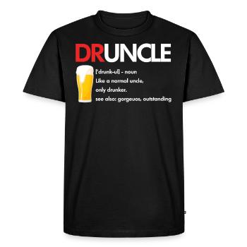 Fête de célébration de l'alcool de la bière du parrain - T-shirt Premium bio Homme - noir - Devant - Nico (187cm)