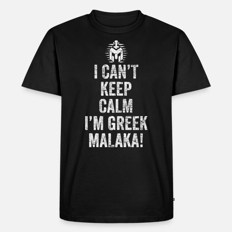 Grieche Malaka - Männer Premium Bio T-Shirt - Schwarz