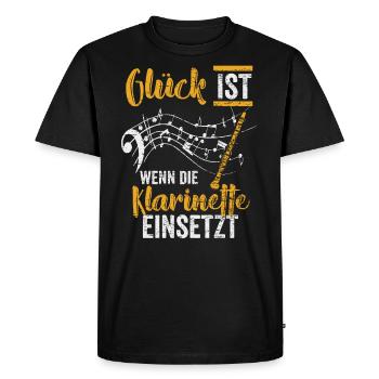 Klarinette Band - Männer Premium Bio T-Shirt - Schwarz - Vorne - Nico (187cm)
