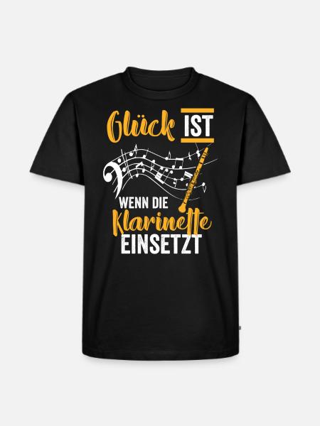 Klarinette Komponist - Männer Premium Bio T-Shirt - Schwarz