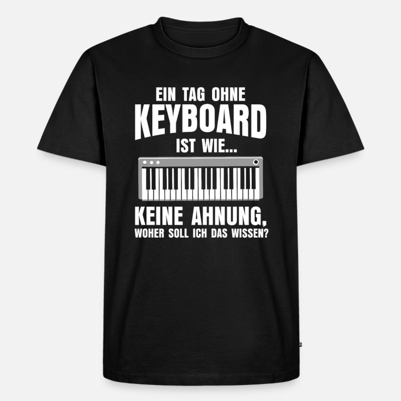 Keyboard - Männer Premium Bio T-Shirt - Schwarz