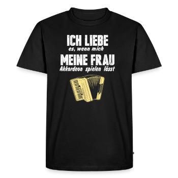 Akkordeon - Männer Premium Bio T-Shirt - Schwarz - Vorne - Nico (187cm)