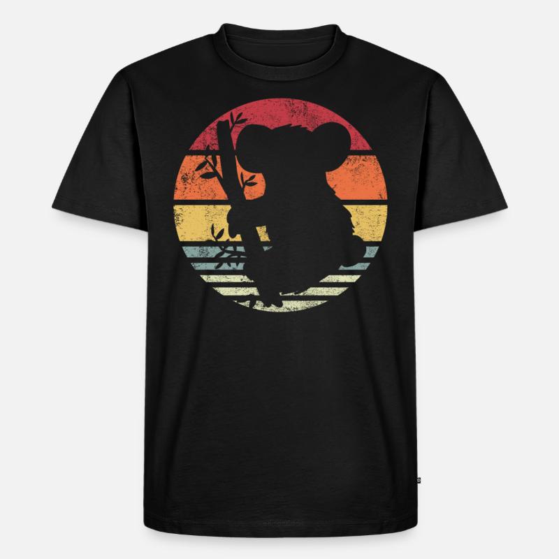 Koala Koalabär - Männer Premium Bio T-Shirt - Schwarz