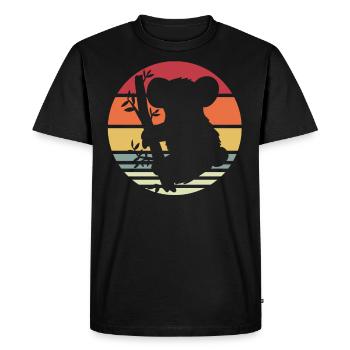 Koala - T-shirt Premium bio Homme - noir - Devant - Nico (187cm)