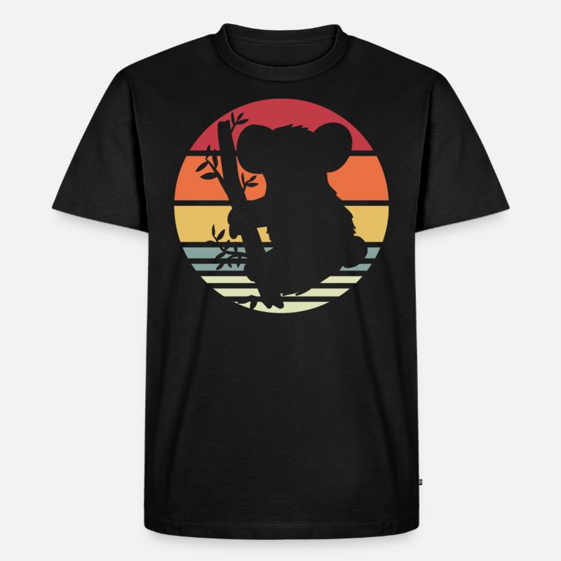 Koala - Männer Premium Bio T-Shirt - Schwarz